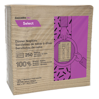 Pro Select 1/8 Fold Dinner Napkins, 1 Ply, 15.5" x 16" Ontario Packaging