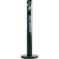 Smokers' Pole Cigarette Receptacle, Free-Standing, Aluminum, 41" Height Ontario Packaging