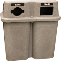Recycling Containers Bullseye, Curbside, Plastic, 2 x 22 US gal. Ontario Packaging
