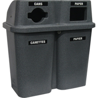 Recycling Containers Bullseye, Curbside, Plastic, 2 x 22 US gal. Ontario Packaging