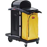Janitorial Cleaning Cart, 48" x 22" x 53", Plastic, Black JD658 | Ontario Packaging