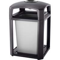 Landmark Series Waste Receptacle & Ash Tray, Plastic, 35 US gal. Capacity, 40" Height Ontario Packaging