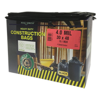 Contractor Liners, Strong, 30" W x 48" L, 4 mils, Black, Open Top JG734 | Ontario Packaging