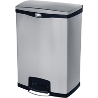 Slim Jim&reg; Waste Container, Stainless Steel, 24 US gal. Capacity Ontario Packaging