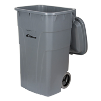 Roll Out Garbage Bin, Polyethylene, 65 US gal. Ontario Packaging
