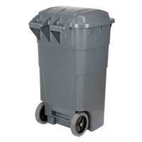 Roll Out Garbage Bin, Polyethylene, 65 US gal. Ontario Packaging
