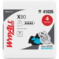 X80 Wipers, Heavy-Duty, 12-1/2" L x 12" W Ontario Packaging