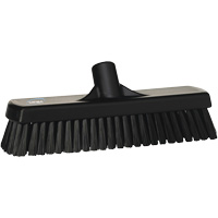 Deck & Wall Scrub Broom, Stiff Bristles, 12", Polyester, Black Ontario Packaging