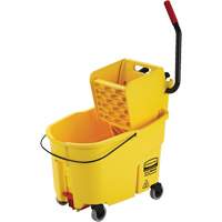 WaveBrake&reg; Mop Bucket & Wringer Combo Pack, Side Press, 11 US Gal. (44 Quart), Yellow Ontario Packaging