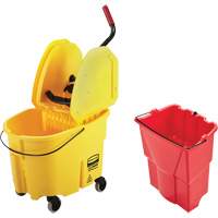 WaveBrake&reg; Mop Bucket & Wringer Combo Pack, Down Press, 8.75 US Gal.(35 Quart), Yellow Ontario Packaging