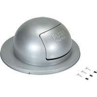 Drum Waste Disposal Top, Dome Lid, Metal, Fits Container Size: 23-1/2" Dia. Ontario Packaging