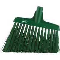 Angle Broom Head, X-Coarse Bristles, 12", Polyester, Green Ontario Packaging