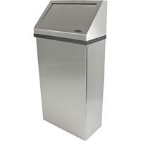 Wall Mounted Waste Receptacle, Stainless Steel, 13.2 US gal. Ontario Packaging