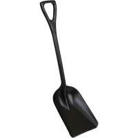 One-Piece Hygienic Shovel, 10" x 6" Blade, 37-1/2" Length, Plastic, Black Ontario Packaging