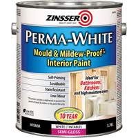 Peinture int&eacute;rieure Mold & Mildew-Proof Perma-White, 3,78 L, Gallon, Blanc Ontario Packaging
