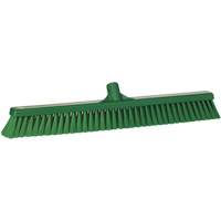Small Particle Push Broom Head, Fine Bristles, 24", Polyester, Green Ontario Packaging