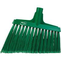 Angled Broom Head, Split Bristles, 11-1/2", Polyester, Green Ontario Packaging