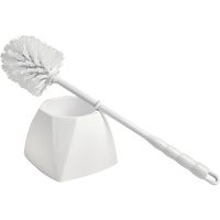 Brosse &agrave; cuvettes avec coupelle, 15-1/2" l, Soies Polypropyl&egrave;ne, Blanc Ontario Packaging