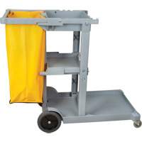 Janitor Cart, 44" x 20" x 38", Plastic, Grey JN515 | Ontario Packaging