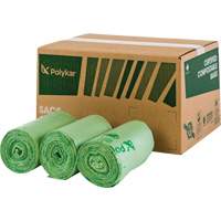 Certified Compostable Bags, Regular, 17" L x 17" W, Green, 500 Qty/Pkg. JN594 | Ontario Packaging