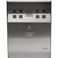 Smoking Receptacle, Wall-Mount, Stainless Steel, 1.6 Litres Capacity, 13-4/5" Height Ontario Packaging