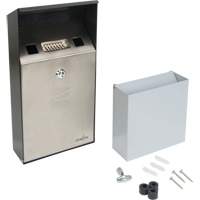 Cendrier, Montage mural, Acier inoxydable, Capacit&eacute; 1 Litre, Hauteur 11-4/5" Ontario Packaging