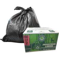 EcoLogo<sup>®</sup> Garbage Bags, X-Strong, 48" W x 60" L, Clear, Open Top JO159 | Ontario Packaging
