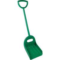 Double Grip Wide Shovel, 14" x 18" Blade, 47-1/2" Length, Plastic, Green Ontario Packaging
