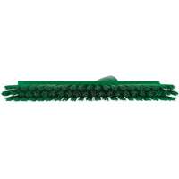 Dustpan Broom with Angled Thread, Medium Bristles, 10", Polyester, Green Ontario Packaging
