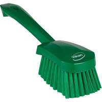 Short-Handled Washing Brush, Soft Bristles, 10-1/2" Long, Green Ontario Packaging