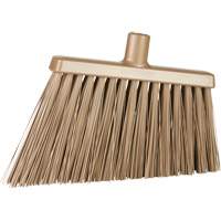 Angle Cut Broom, Extra Stiff Bristles, 11-2/5", Polyester/Polypropylene/PVC/Synthetic, Brown JP822 | Ontario Packaging
