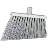 Angle Cut Broom, Extra Stiff Bristles, 11-2/5", Polyester/Polypropylene/PVC/Synthetic, Grey JP823 | Ontario Packaging