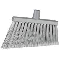 Angle Head Broom, Stiff/Split Bristles, 11-2/5", Polyester/Polypropylene/PVC/Synthetic, Grey JP827 | Ontario Packaging