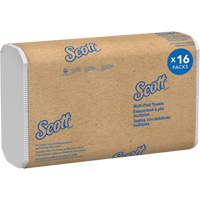 Scott<sup>®</sup> 100% Recycled Fiber Multifold Paper Towels, 1 Ply, 9-2/5" L x 9-1/5" W, 250 /Pack JQ121 | Ontario Packaging