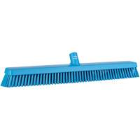 Heavy-Duty Push Broom, Fine/Stiff Bristles, 24", Blue JQ213 | Ontario Packaging