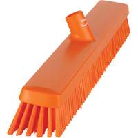 Heavy-Duty Push Broom, Fine/Stiff Bristles, 24", Orange JQ218 | Ontario Packaging