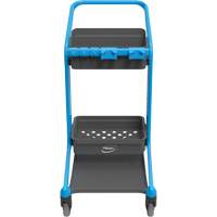 HyGo Mobile Cleaning Station, 30.7" x 20.9" x 40.6", Plastic/Stainless Steel, Blue JQ264 | Ontario Packaging