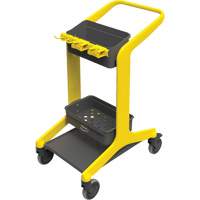 HyGo Mobile Cleaning Station, 30.7" x 20.9" x 40.6", Plastic/Stainless Steel, Yellow JQ267 | Ontario Packaging
