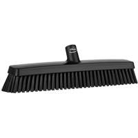 Push Broom Head, Fine/Stiff Bristles, 16-1/2", Polyester/Polypropylene, Black Ontario Packaging