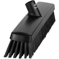 Push Broom Head, Fine/Stiff Bristles, 16-1/2", Polyester/Polypropylene, Black Ontario Packaging