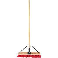 Push Broom with Braced Handle, 18", Medium, PVC Bristles Ontario Packaging