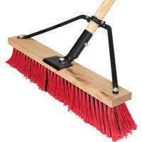 Push Broom with Braced Handle, 18", Medium, PVC Bristles Ontario Packaging