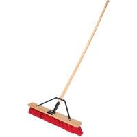 Push Broom with Braced Handle, 24", Medium, PVC Bristles Ontario Packaging