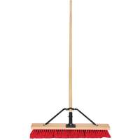 Push Broom with Braced Handle, 24", Medium, PVC Bristles Ontario Packaging
