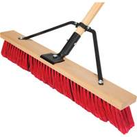 Push Broom with Braced Handle, 24", Medium, PVC Bristles Ontario Packaging