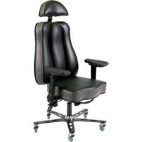 Chaise ergonomique 24 h Synergo II, Vinyle, Noir/gris, Capacit&eacute; 350 lb Ontario Packaging
