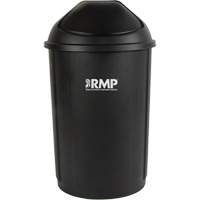 Half-Round Garbage Bin with Lid, Polyethylene, 21 US gal. Ontario Packaging