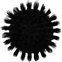 HyDrive Round Drill Brush, Extra Stiff Bristles, 3-1/10" Long, Black Ontario Packaging
