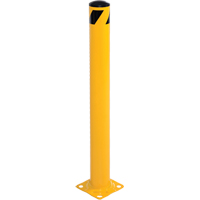 Bollard, Steel, 42" H x 5-1/2" W, Yellow Ontario Packaging