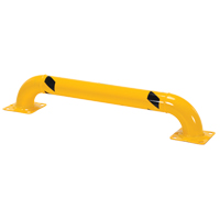Low Profile Rack Guards, 4' W x 0.75' H, Yellow Ontario Packaging
